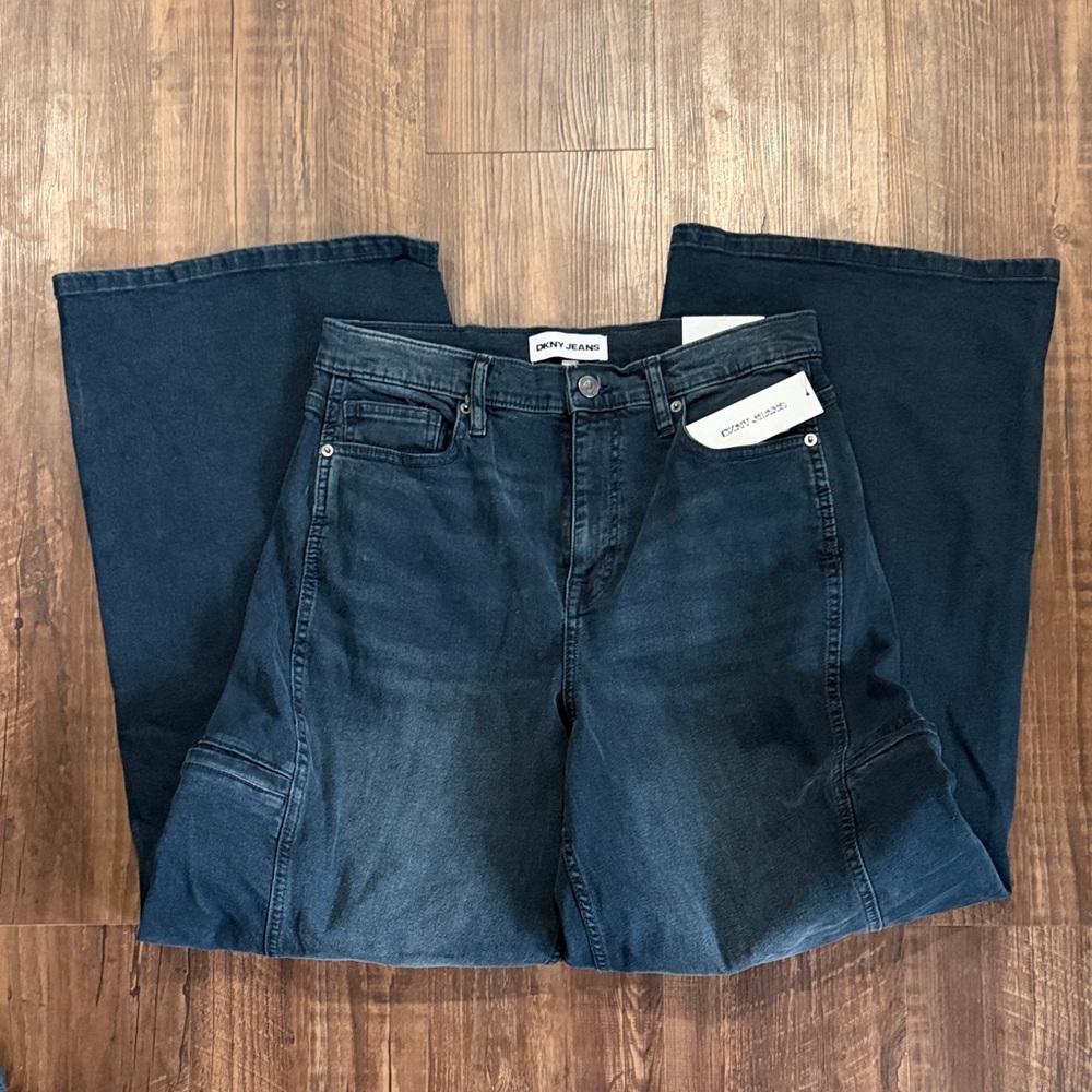 DKNY High Rise, Wide Leg Jeans - Picture 5 of 14